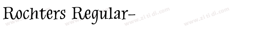 Rochters Regular字体转换